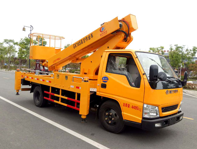 藍牌江鈴順達伸縮臂16米高空作業(yè)車(chē)
