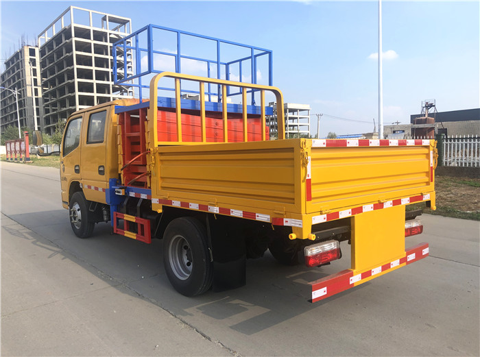 國六藍牌8-10米東風(fēng)多利卡升降平臺車(chē)