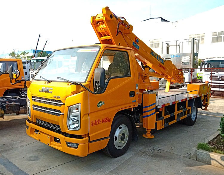 藍牌江鈴國六伸縮臂21米高空作業(yè)車(chē)