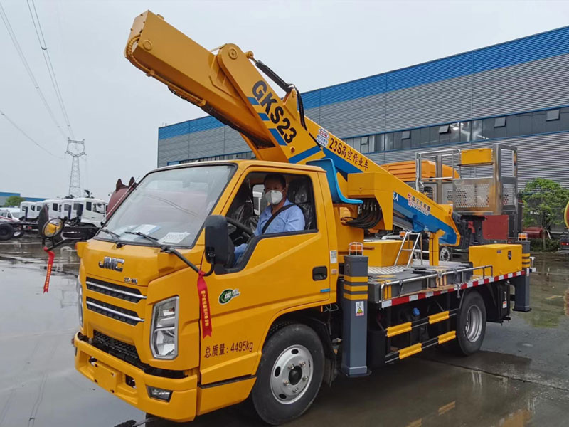 藍牌23米直臂伸縮式高空作業(yè)車(chē)